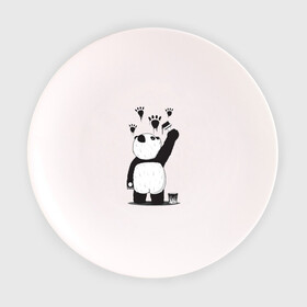 Тарелка с принтом Панда наследил в Екатеринбурге, фарфор | диаметр - 210 мм
диаметр для нанесения принта - 120 мм | бамбук | бамбуковый медведь | банка | животное | зубы | капли | когти | краска | красная книга | лапы | мишка | панда | подтеки | прикол | прикольный | рисует | следы | черный | япония