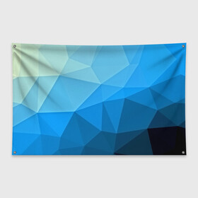 Флаг-баннер с принтом geometric blue в Екатеринбурге, 100% полиэстер | размер 67 х 109 см, плотность ткани — 95 г/м2; по краям флага есть четыре люверса для крепления | abstraction | абстракция | геометрия | грани | линии | полигоны | розовый | сочетания | текстура | треугольники
