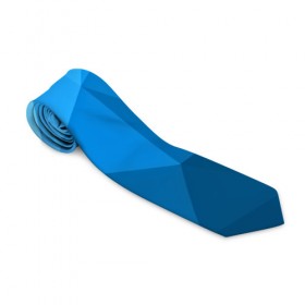 Галстук 3D с принтом geometric blue в Екатеринбурге, 100% полиэстер | Длина 148 см; Плотность 150-180 г/м2 | Тематика изображения на принте: abstraction | абстракция | геометрия | грани | линии | полигоны | розовый | сочетания | текстура | треугольники