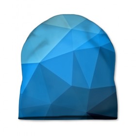 Шапка 3D с принтом geometric blue в Екатеринбурге, 100% полиэстер | универсальный размер, печать по всей поверхности изделия | abstraction | абстракция | геометрия | грани | линии | полигоны | розовый | сочетания | текстура | треугольники