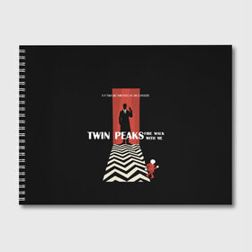 Альбом для рисования с принтом Twin Peaks в Екатеринбурге, 100% бумага
 | матовая бумага, плотность 200 мг. | twin peaks | агент дейл  купер | арт | сериал | твин пикс | фильмы