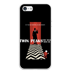 Чехол для iPhone 5/5S матовый с принтом Twin Peaks в Екатеринбурге, Силикон | Область печати: задняя сторона чехла, без боковых панелей | twin peaks | агент дейл  купер | арт | сериал | твин пикс | фильмы