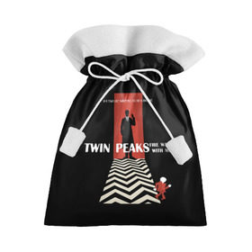 Подарочный 3D мешок с принтом Twin Peaks в Екатеринбурге, 100% полиэстер | Размер: 29*39 см | Тематика изображения на принте: twin peaks | агент дейл  купер | арт | сериал | твин пикс | фильмы