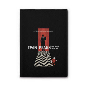 Обложка для автодокументов с принтом Twin Peaks в Екатеринбурге, натуральная кожа |  размер 19,9*13 см; внутри 4 больших “конверта” для документов и один маленький отдел — туда идеально встанут права | twin peaks | агент дейл  купер | арт | сериал | твин пикс | фильмы