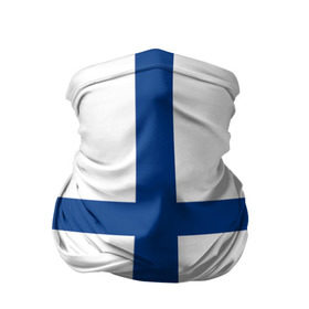 Бандана-труба 3D с принтом Флаг Финляндии в Екатеринбурге, 100% полиэстер, ткань с особыми свойствами — Activecool | плотность 150‒180 г/м2; хорошо тянется, но сохраняет форму | Тематика изображения на принте: finland | flag | suomi | финляндия | флаг