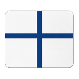 Коврик прямоугольный с принтом Флаг Финляндии в Екатеринбурге, натуральный каучук | размер 230 х 185 мм; запечатка лицевой стороны | finland | flag | suomi | финляндия | флаг