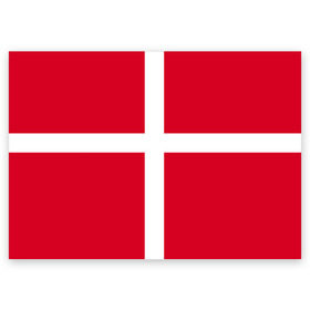 Поздравительная открытка с принтом Флаг Дании в Екатеринбурге, 100% бумага | плотность бумаги 280 г/м2, матовая, на обратной стороне линовка и место для марки
 | Тематика изображения на принте: danmark | denmark | flag | дания | флаг