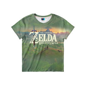 Детская футболка 3D с принтом The Legend of Zelda в Екатеринбурге, 100% гипоаллергенный полиэфир | прямой крой, круглый вырез горловины, длина до линии бедер, чуть спущенное плечо, ткань немного тянется | breath of the wild | the legend of zelda
