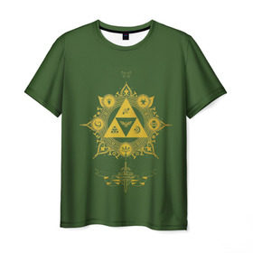 Мужская футболка 3D с принтом The Legend of Zelda в Екатеринбурге, 100% полиэфир | прямой крой, круглый вырез горловины, длина до линии бедер | breath of the wild | зельда | земля хайрул | линк