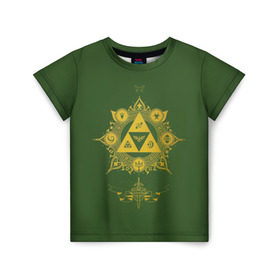 Детская футболка 3D с принтом The Legend of Zelda в Екатеринбурге, 100% гипоаллергенный полиэфир | прямой крой, круглый вырез горловины, длина до линии бедер, чуть спущенное плечо, ткань немного тянется | breath of the wild | зельда | земля хайрул | линк