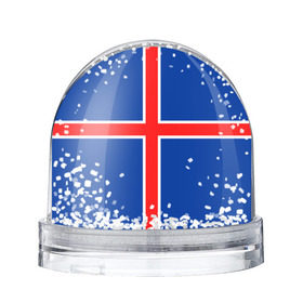 Снежный шар с принтом Флаг Исландии в Екатеринбурге, Пластик | Изображение внутри шара печатается на глянцевой фотобумаге с двух сторон | flag | iceland | island | исландия | флаг