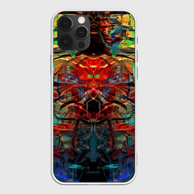 Чехол для iPhone 12 Pro с принтом psychedelic в Екатеринбурге, силикон | область печати: задняя сторона чехла, без боковых панелей | abstraction | color | spray | абстракция | волны | краска | краски | линии | оптические | полосы | разводы | узоры | фрактал | цветные