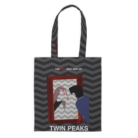 Сумка 3D повседневная с принтом TWIN PEAKS в Екатеринбурге, 100% полиэстер | Плотность: 200 г/м2; Размер: 34×35 см; Высота лямок: 30 см | twin peaks | агент купер | арт | сериал | твин пикс | фильмы