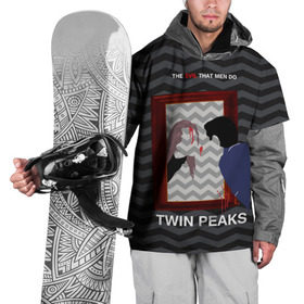 Накидка на куртку 3D с принтом TWIN PEAKS в Екатеринбурге, 100% полиэстер |  | Тематика изображения на принте: twin peaks | агент купер | арт | сериал | твин пикс | фильмы