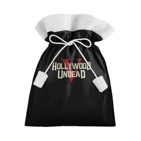 Подарочный 3D мешок с принтом Hollywood Undead в Екатеринбурге, 100% полиэстер | Размер: 29*39 см | five | hollywood undead | v