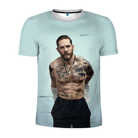 Мужская футболка 3D спортивная с принтом Tom Hardy в Екатеринбурге, 100% полиэстер с улучшенными характеристиками | приталенный силуэт, круглая горловина, широкие плечи, сужается к линии бедра | tom hardy | актеры | том харди