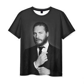 Мужская футболка 3D с принтом Tom Hardy в Екатеринбурге, 100% полиэфир | прямой крой, круглый вырез горловины, длина до линии бедер | tom hardy | актеры | том харди