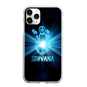 Чехол для iPhone 11 Pro Max матовый с принтом Группа Nirvana в Екатеринбурге, Силикон |  | Тематика изображения на принте: kurt cobain | nirvana | вечная память | гитара | гранж | кумир | курт кобейн | лучи | микрофон | музыкант | надпись | нирвана | певец | рок | свет