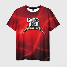 Мужская футболка 3D с принтом Guitar Hero Metallica в Екатеринбурге, 100% полиэфир | прямой крой, круглый вырез горловины, длина до линии бедер | hard rock | heavy metal | hevy metal | metallica | music | rock | thrash metal | металлика | музыка | рок