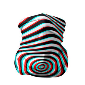 Бандана-труба 3D с принтом RGB optical в Екатеринбурге, 100% полиэстер, ткань с особыми свойствами — Activecool | плотность 150‒180 г/м2; хорошо тянется, но сохраняет форму | абстракция | волны | краска | линии | оптические | полосы | разводы | узоры | фрактал | цветные