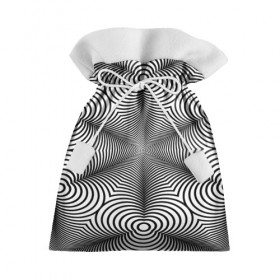 Подарочный 3D мешок с принтом Оптический pattern в Екатеринбурге, 100% полиэстер | Размер: 29*39 см | абстракция | волны | линии | оптические | полосы | разводы | узоры | фрактал
