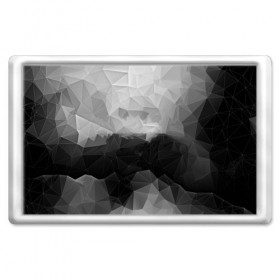 Магнит 45*70 с принтом Polygon gray в Екатеринбурге, Пластик | Размер: 78*52 мм; Размер печати: 70*45 | abstraction | polygon | абстракция | грань | краски | кубик | кубики | линии | мозаика | ребро | текстура | узор