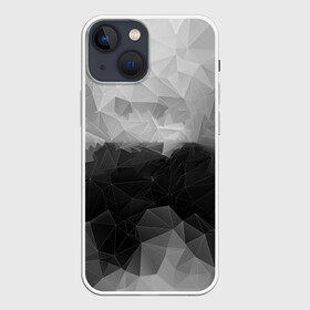 Чехол для iPhone 13 mini с принтом Polygon gray в Екатеринбурге,  |  | abstraction | polygon | абстракция | грань | краски | кубик | кубики | линии | мозаика | ребро | текстура | узор