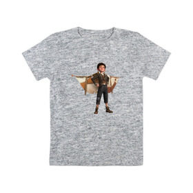 Детская футболка хлопок с принтом Балерина в Екатеринбурге, 100% хлопок | круглый вырез горловины, полуприлегающий силуэт, длина до линии бедер | Тематика изображения на принте: 