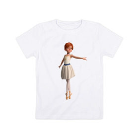 Детская футболка хлопок с принтом Балерина в Екатеринбурге, 100% хлопок | круглый вырез горловины, полуприлегающий силуэт, длина до линии бедер | балерина | виктор | камилла | одетта | опера | фелис