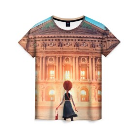 Женская футболка 3D с принтом Балерина в Екатеринбурге, 100% полиэфир ( синтетическое хлопкоподобное полотно) | прямой крой, круглый вырез горловины, длина до линии бедер | балерина | виктор | камилла | одетта | опера | фелис