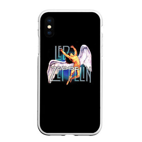 Чехол для iPhone XS Max матовый с принтом Led Zeppelin Angel в Екатеринбурге, Силикон | Область печати: задняя сторона чехла, без боковых панелей | рок