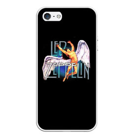 Чехол для iPhone 5/5S матовый с принтом Led Zeppelin Angel в Екатеринбурге, Силикон | Область печати: задняя сторона чехла, без боковых панелей | рок
