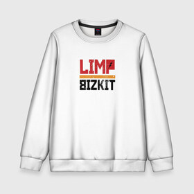 Детский свитшот 3D с принтом Limp Bizkit Logo в Екатеринбурге, 100% полиэстер | свободная посадка, прямой крой, мягкая тканевая резинка на рукавах и понизу свитшота | 