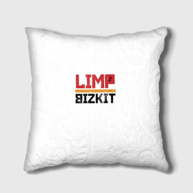 Подушка 3D с принтом Limp Bizkit Logo в Екатеринбурге, наволочка – 100% полиэстер, наполнитель – холлофайбер (легкий наполнитель, не вызывает аллергию). | состоит из подушки и наволочки. Наволочка на молнии, легко снимается для стирки | 