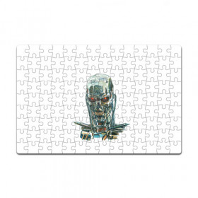 Пазл магнитный 126 элементов с принтом Терминатор в Екатеринбурге, полимерный материал с магнитным слоем | 126 деталей, размер изделия —  180*270 мм | арт | минимализм | мода | стиль