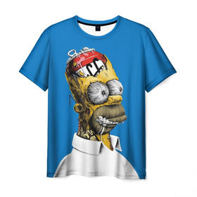 Мужская футболка 3D с принтом Duffff в Екатеринбурге, 100% полиэфир | прямой крой, круглый вырез горловины, длина до линии бедер | homer | simpsons | гомер | симпсон | симпсоны