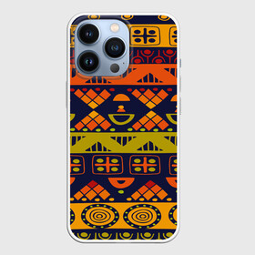 Чехол для iPhone 13 Pro с принтом Африканские символы в Екатеринбурге,  |  | Тематика изображения на принте: africa | pattern | африка | африканские мотивы | народы африки | национальная одежда | переплетение нитей | ткани | узор | этнический узор