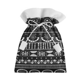 Подарочный 3D мешок с принтом Black and White ethnic в Екатеринбурге, 100% полиэстер | Размер: 29*39 см | Тематика изображения на принте: pattern | индийские мотивы | индия | народы индии | национальная одежда | переплетение нитей | ткани | узор | этнический узор