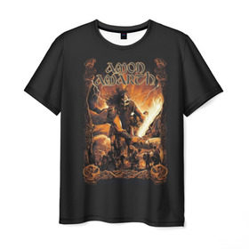 Мужская футболка 3D с принтом Amon Amarth #4 в Екатеринбурге, 100% полиэфир | прямой крой, круглый вырез горловины, длина до линии бедер | amart | amarth | amon | death | hegg | johan | metal | music | viking | амарз | амарс | амарт | амон | викинг | дет | дэт | йохан | метал | металл | хег | хегг