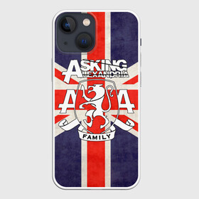Чехол для iPhone 13 mini с принтом Asking Alexandria флаг Англии в Екатеринбурге,  |  | бен брюс | герб | группа | джеймс касселлс | дэнни уорсноп | жанр | кэмерон лидделл | лев | музыка | музыканты | песни | рок | сэм бэттли | хэви метал | электроникор