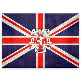 Поздравительная открытка с принтом Asking Alexandria флаг Англии в Екатеринбурге, 100% бумага | плотность бумаги 280 г/м2, матовая, на обратной стороне линовка и место для марки
 | Тематика изображения на принте: бен брюс | герб | группа | джеймс касселлс | дэнни уорсноп | жанр | кэмерон лидделл | лев | музыка | музыканты | песни | рок | сэм бэттли | хэви метал | электроникор