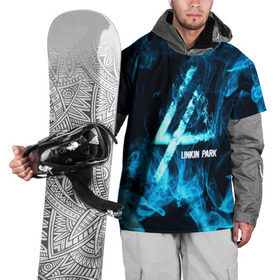 Накидка на куртку 3D с принтом Linkin Park синий дым в Екатеринбурге, 100% полиэстер |  | Тематика изображения на принте: альтернативный рок | линкин парк