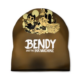 Шапка 3D с принтом Bendy and the ink machine в Екатеринбурге, 100% полиэстер | универсальный размер, печать по всей поверхности изделия | bendy | horror | ink | machine