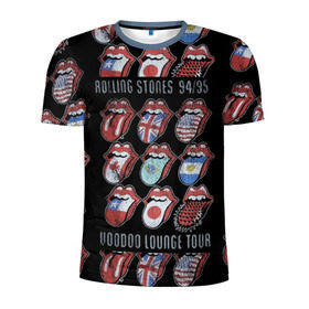 Мужская футболка 3D спортивная с принтом The Rolling Stones в Екатеринбурге, 100% полиэстер с улучшенными характеристиками | приталенный силуэт, круглая горловина, широкие плечи, сужается к линии бедра | англия | аргентина | блюз рок | канада | мик джаггер | музыка | песни | психоделический рок | ритм н блюз | рок | рок н ролл | ролинг | рот | стоун | стоунз | сша | флаг | язык | япония