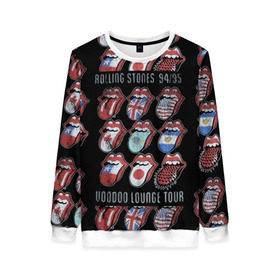 Женский свитшот 3D с принтом The Rolling Stones в Екатеринбурге, 100% полиэстер с мягким внутренним слоем | круглый вырез горловины, мягкая резинка на манжетах и поясе, свободная посадка по фигуре | англия | аргентина | блюз рок | канада | мик джаггер | музыка | песни | психоделический рок | ритм н блюз | рок | рок н ролл | ролинг | рот | стоун | стоунз | сша | флаг | язык | япония