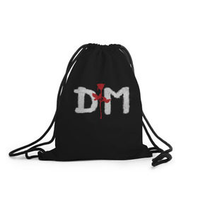 Рюкзак-мешок 3D с принтом Depeche mode в Екатеринбурге, 100% полиэстер | плотность ткани — 200 г/м2, размер — 35 х 45 см; лямки — толстые шнурки, застежка на шнуровке, без карманов и подкладки | depeche mode | music | альтернатива | музыка | рок