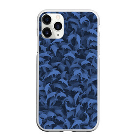 Чехол для iPhone 11 Pro Max матовый с принтом Камуфляж с дельфинами в Екатеринбурге, Силикон |  | вода | дельфин | дельфины | милитари | море | океан | паттерн | синий | текстура | черное