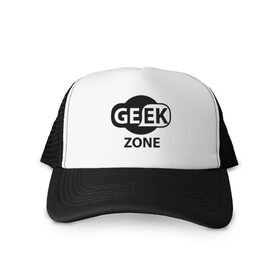 Кепка тракер с сеткой с принтом Geek zone в Екатеринбурге, трикотажное полотно; задняя часть — сетка | длинный козырек, универсальный размер, пластиковая застежка | Тематика изображения на принте: 8 bit | atari | dendy | gamer | geek | nintendo | pac man | retro gamer | sega | атари | денди | нинтендо | сега | скелет