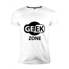 Мужская футболка премиум с принтом Geek zone в Екатеринбурге, 92% хлопок, 8% лайкра | приталенный силуэт, круглый вырез ворота, длина до линии бедра, короткий рукав | Тематика изображения на принте: 8 bit | atari | dendy | gamer | geek | nintendo | pac man | retro gamer | sega | атари | денди | нинтендо | сега | скелет