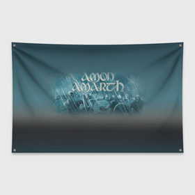 Флаг-баннер с принтом AMON AMARTH в Екатеринбурге, 100% полиэстер | размер 67 х 109 см, плотность ткани — 95 г/м2; по краям флага есть четыре люверса для крепления | роковая гора